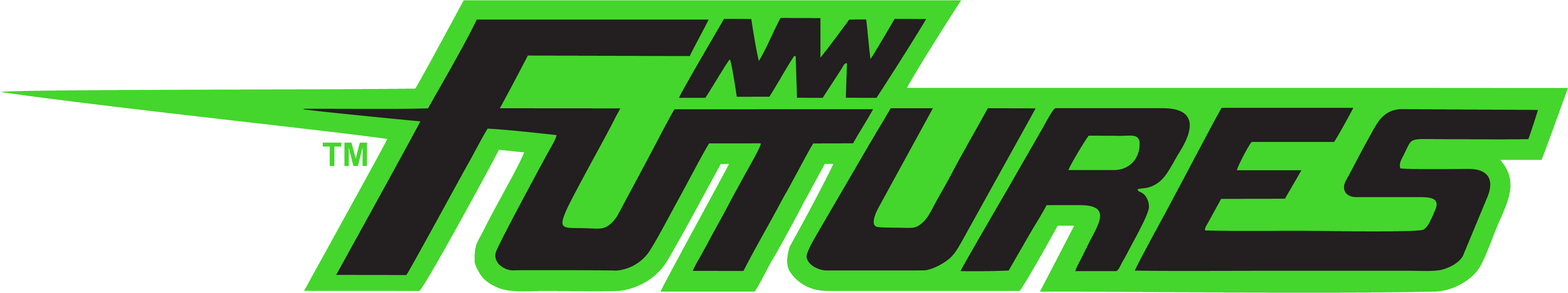 NW Futures logo — FUTURES wordmark with NW above, black and neon green.